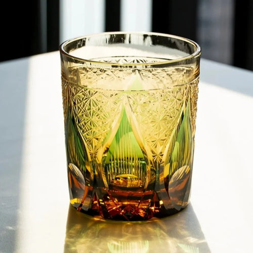 Verre whisky japonais edo kiriko gravé fait main