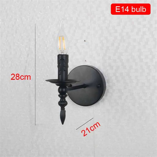 applique murale vintage en fer à led pour intérieur rétro - vue 2 sur 9