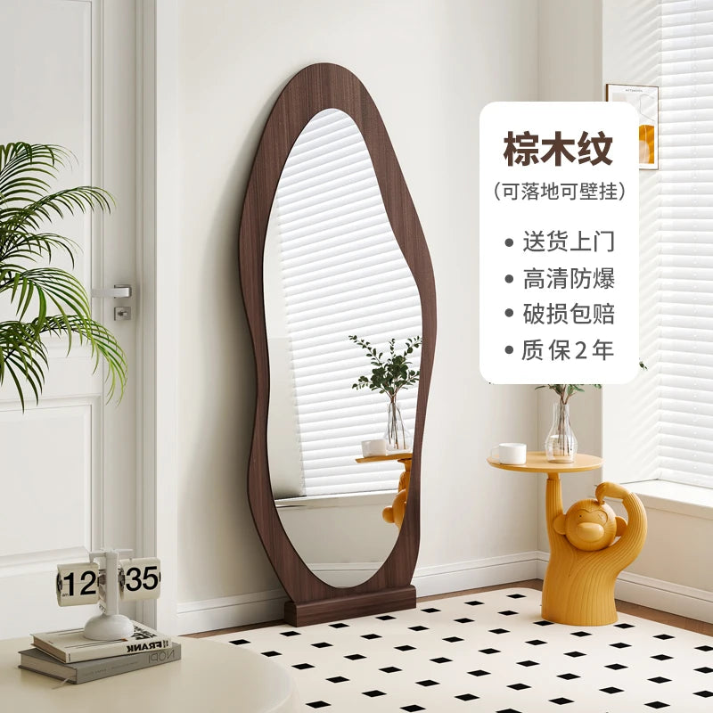 miroir décoratif minimaliste en bois pour intérieur esthétique