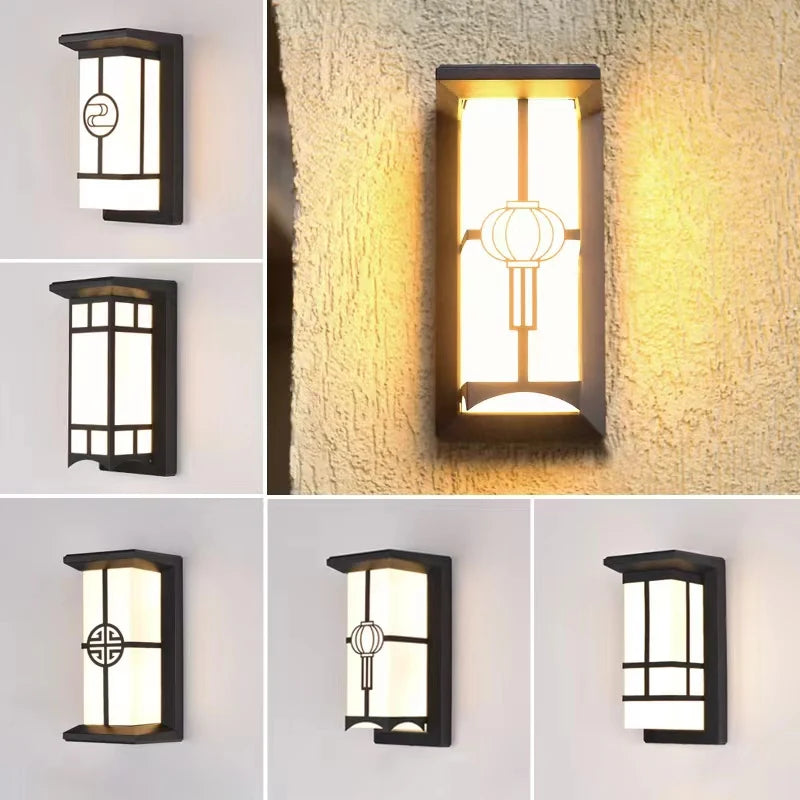 applique murale led design européen pour jardin extérieur éclairage moderne - vue 7 sur 12