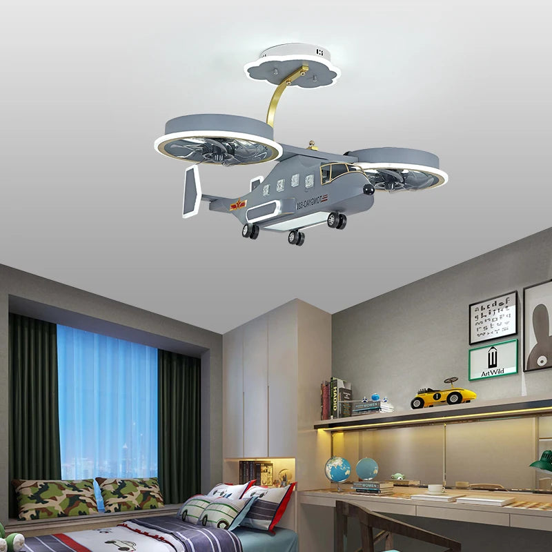 plafonnier led moderne pour chambre d enfant garçon - vue 5 sur 7