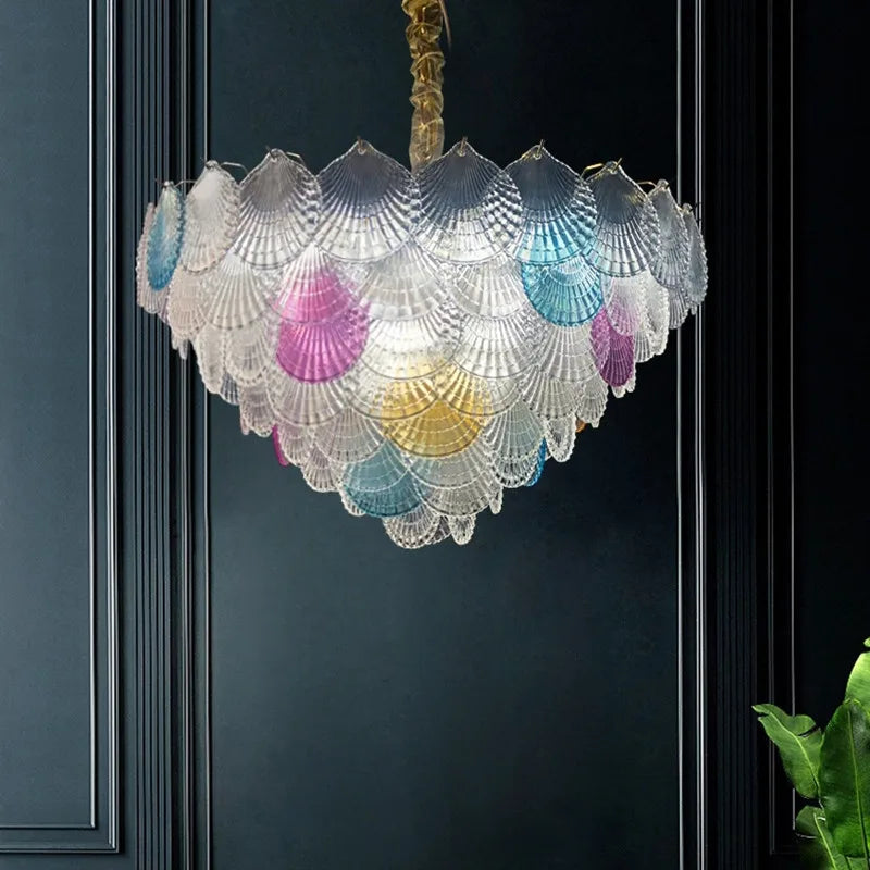 SANDYA – lustres de luxe modernes avec abat-jour en verre - vue 4 sur 8