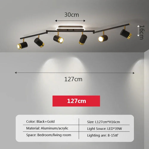 plafonnier led moderne à bande lumineuse décorative pour intérieur - vue 19 sur 21