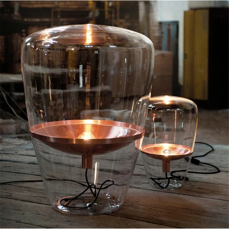 lampes de table modernes en verre pour décoration intérieure led