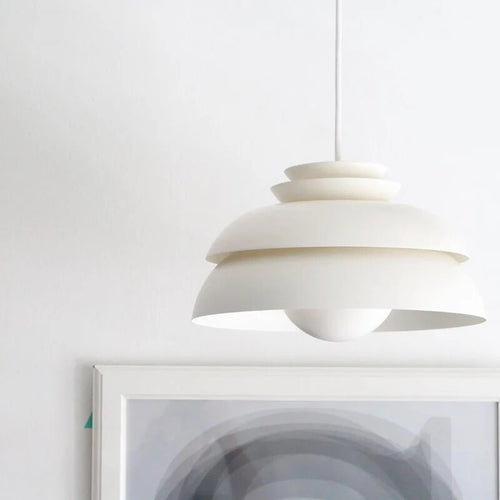 Lampe suspension nordique blanche simple