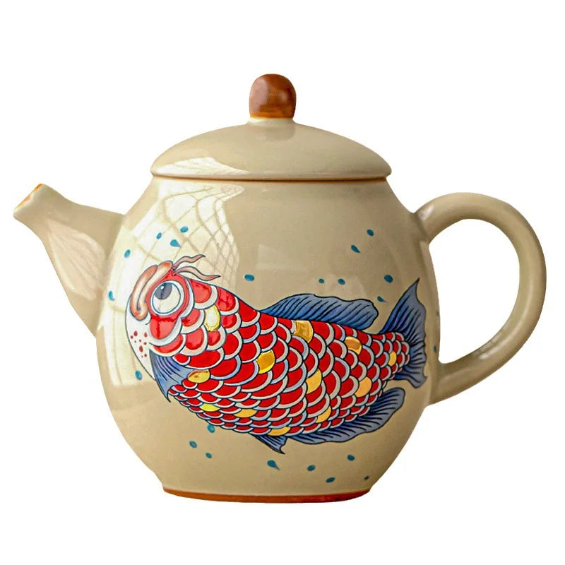 Théière arowana rétro kung fu en céramique 150ml - vue 6 sur 6