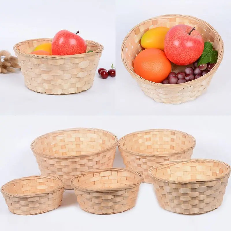 panier en bambou pour pain et rangement alimentaire - vue 10 sur 11