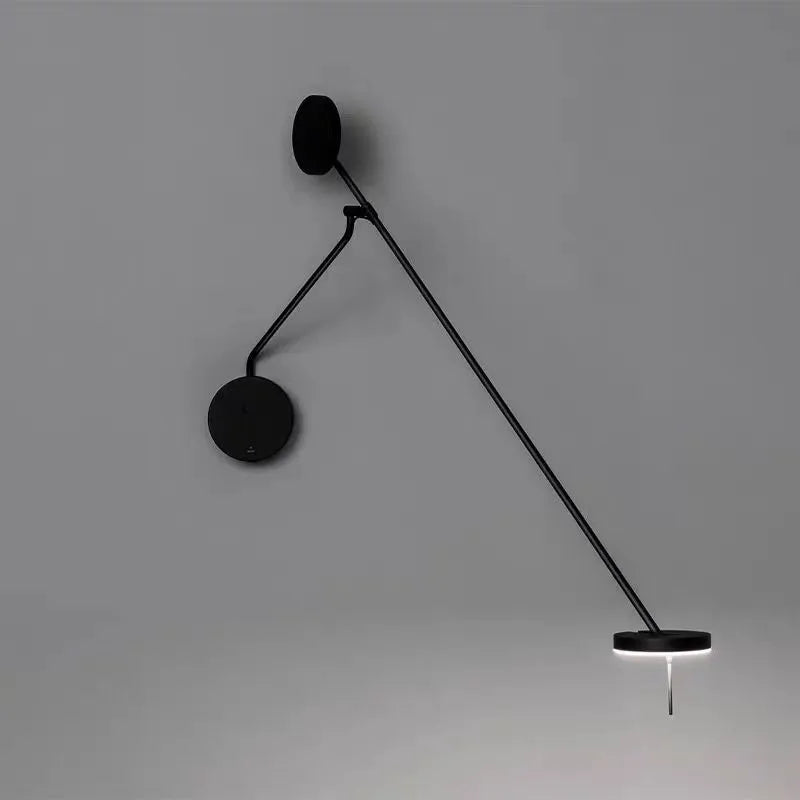 applique murale led minimaliste à bras pivotant décorative pour intérieur