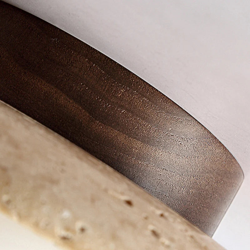 plafonnier japon wabi sabi pierre naturelle style - vue 6 sur 6