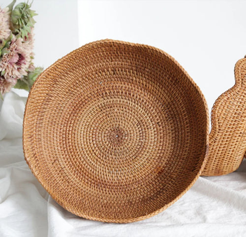paniers en rotin pour fruits et rangement décoratif - vue 3 sur 8