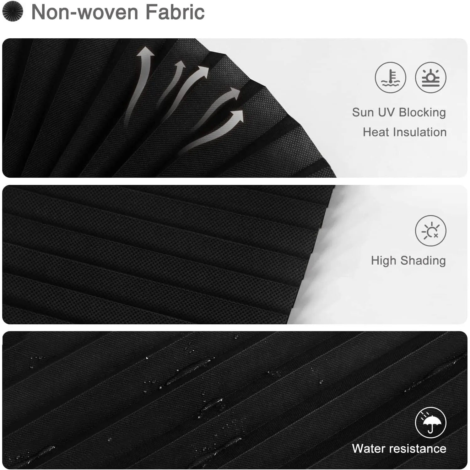 Store plissé occultant autocollant sans perçage pour fenêtre