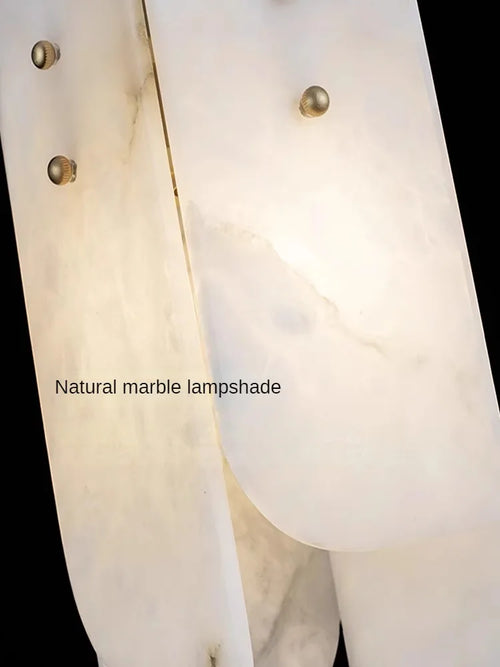lustre moderne en marbre naturel au design minimaliste - vue 6 sur 7