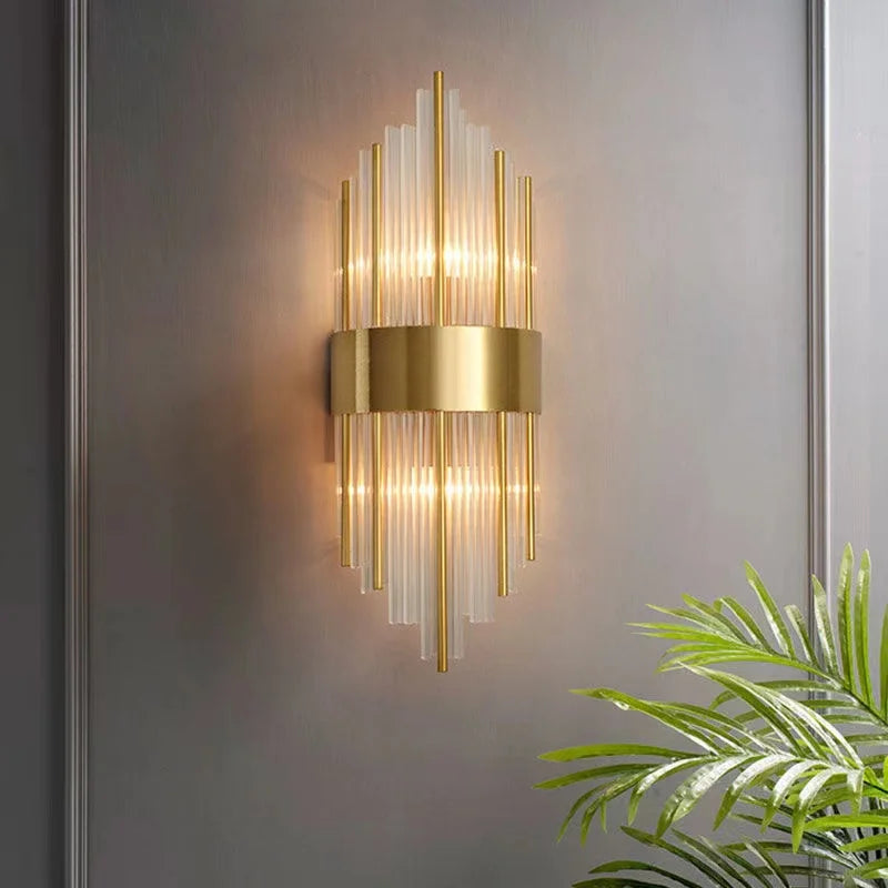 applique murale led en cristal design nordique élégant - vue 3 sur 12