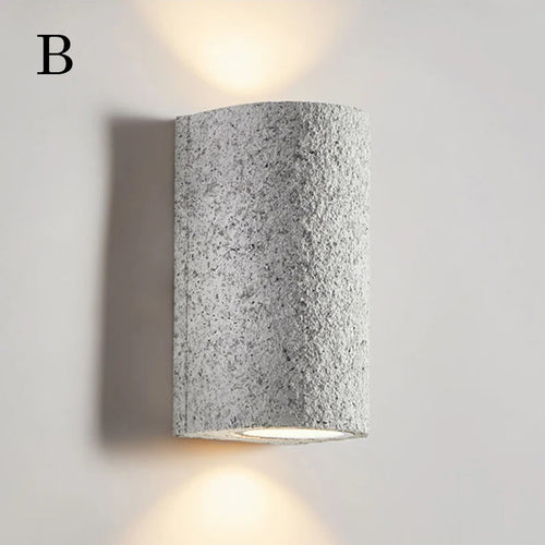 applique murale led wabi-sabi japonais rétro en ciment - vue 9 sur 11