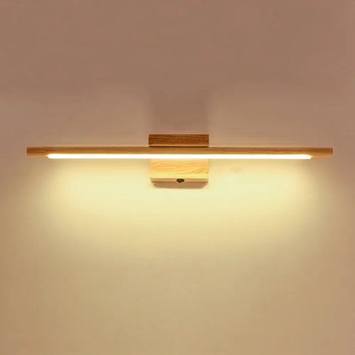 Applique murale led en bois massif avec interrupteur moderne - vue 3 sur 7