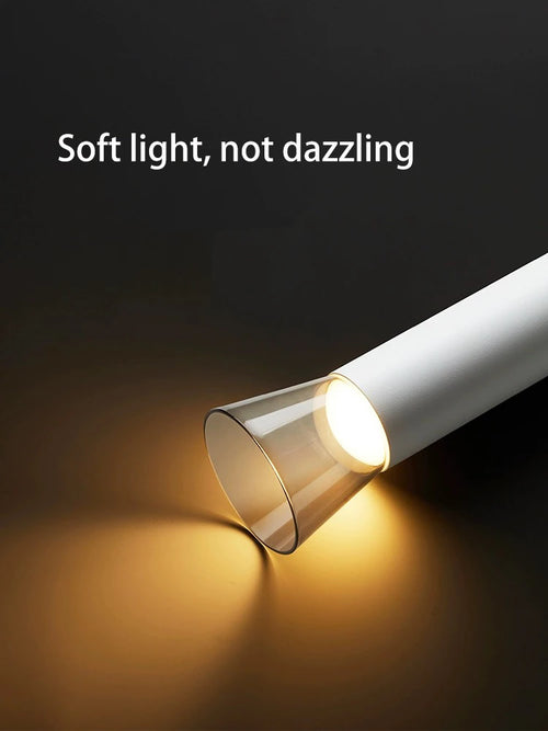 lampe suspension led moderne simple longue ligne tube remplaçable - vue 6 sur 7