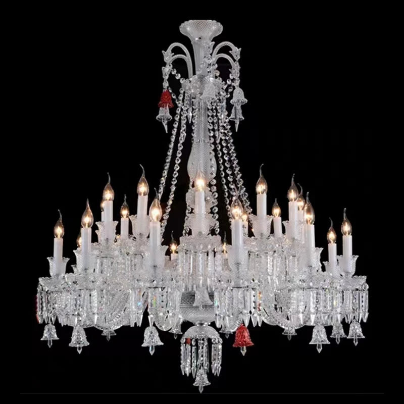 lustre moderne en cristal et chrome pour éclairage élégant - vue 5 sur 12