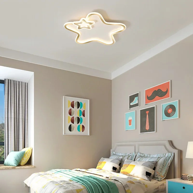 plafonnier led moderne étoile pour décoration d'intérieur lumineuse - vue 4 sur 16