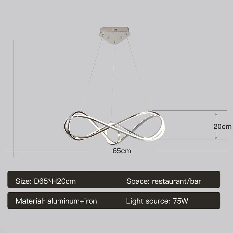 suspension design moderne avec télécommande et courbes élégantes - vue 11 sur 12