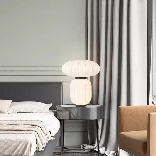 Lampe de table en soie Style Wabi-sabi lampe pour salon chambre décorations créatives cuisine salle à manger éclairage design