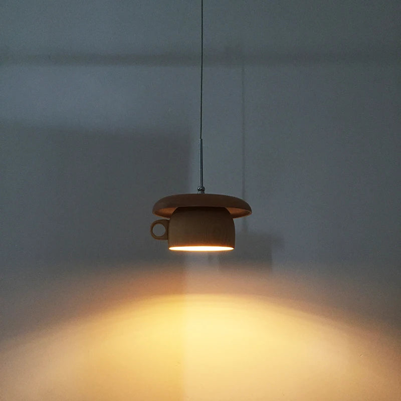 Creative bois tasse suspension moderne salle à manger suspension lampe cuisine luminaires éclairage intérieur décor à la maison Loft Luminaire