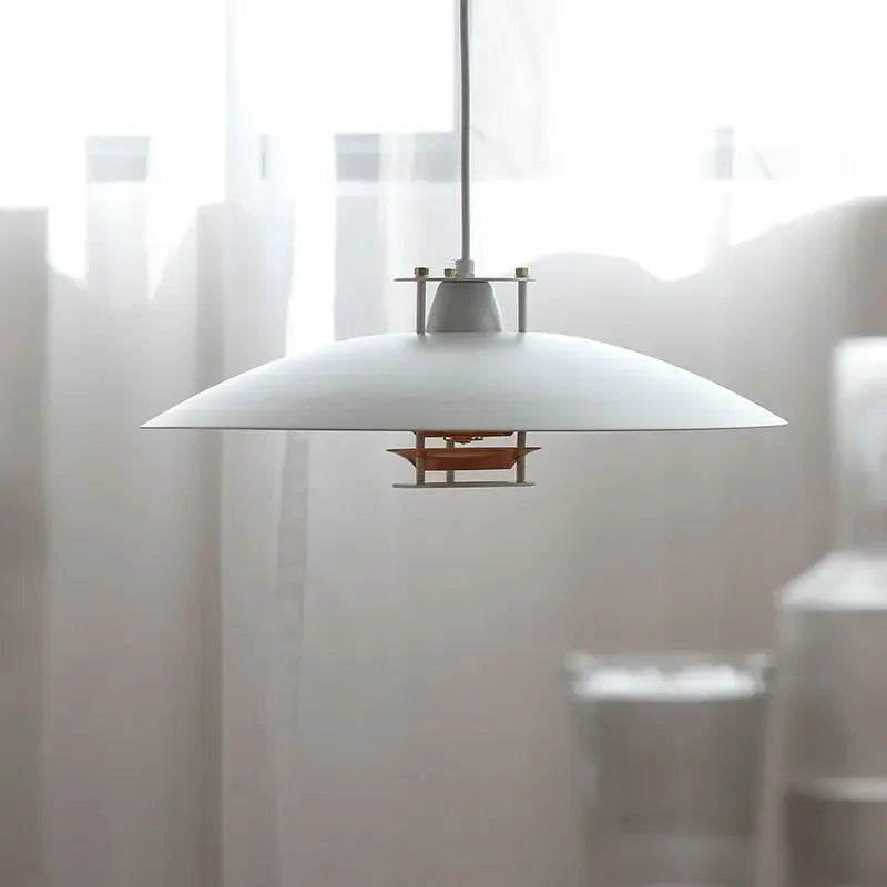 Nordic Circular Pendant Light, Modern Dining Room, Bedroom, Bar Counter, LED Pendant Light, White Warm Light 45cm Light - vue 6 sur 8