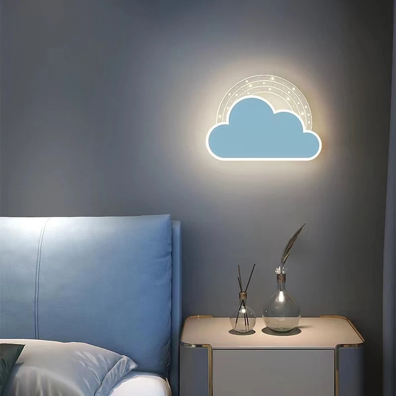 Fille enfant enfant chambre décor éclairage de nuit rose lapin appliques intérieur maison lapin bébé chambre belle bande dessinée lampe à LED