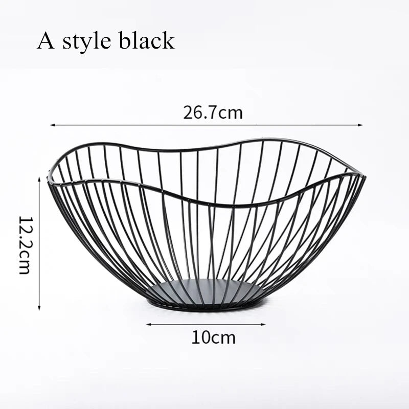panier à fruits en fer moderne pour collations et stockage - vue 8 sur 12