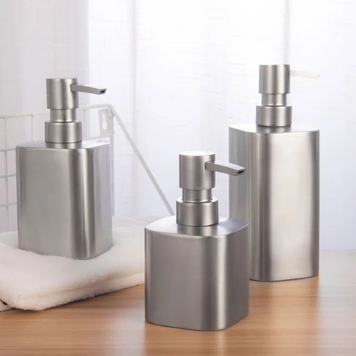 distributeur de savon en acier inoxydable pour salle de bain et accessoires - vue 2 sur 9