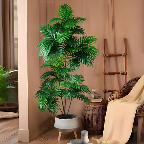 grand palmier artificiel tropical pour décoration intérieure et extérieure - vue 4 sur 9