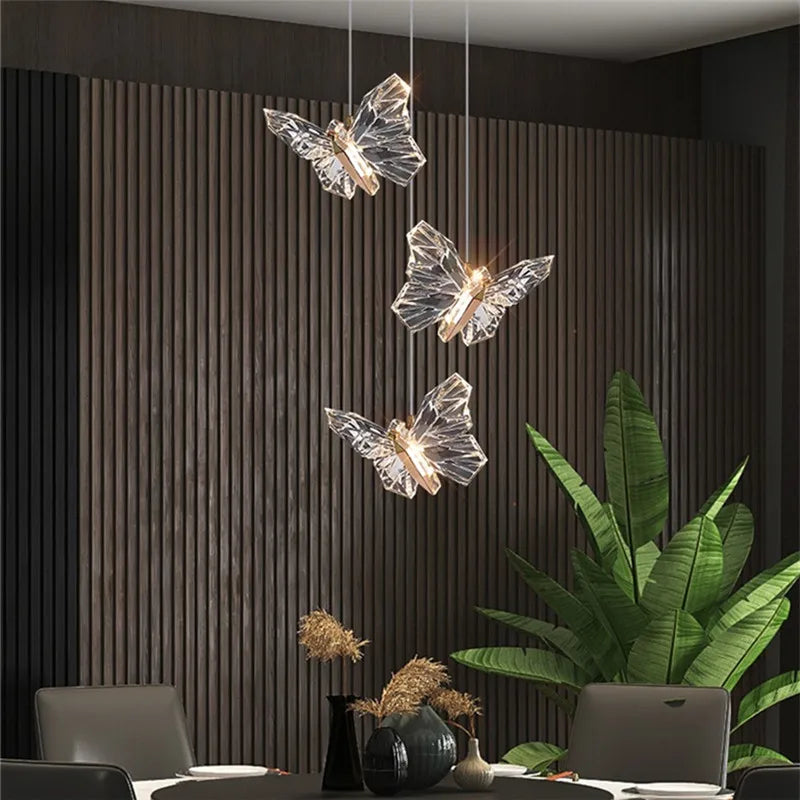 suspension en cristal nordique à led pour décoration moderne - vue 3 sur 18