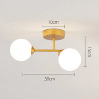 led plafonnier décor intérieur chambre salon couloir boule nordique