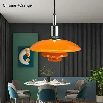 suspension design danois abat-jour en verre lumineux décoratif - vue 11 sur 12