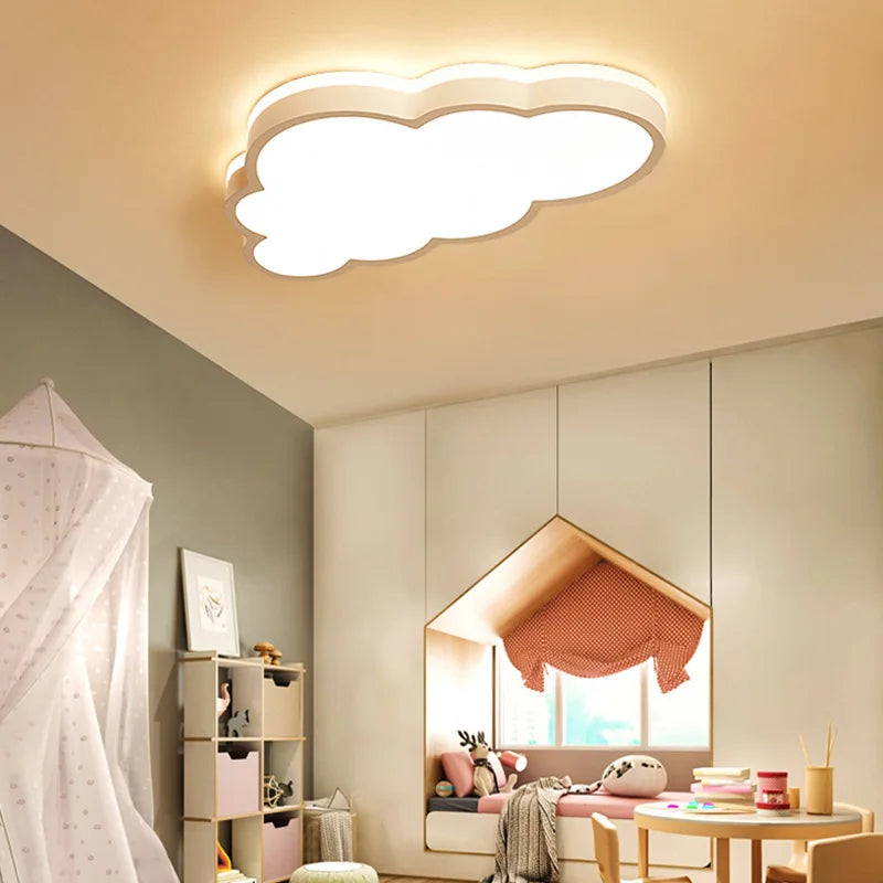 plafonnier led design moderne en forme de nuage pour enfants - vue 4 sur 9