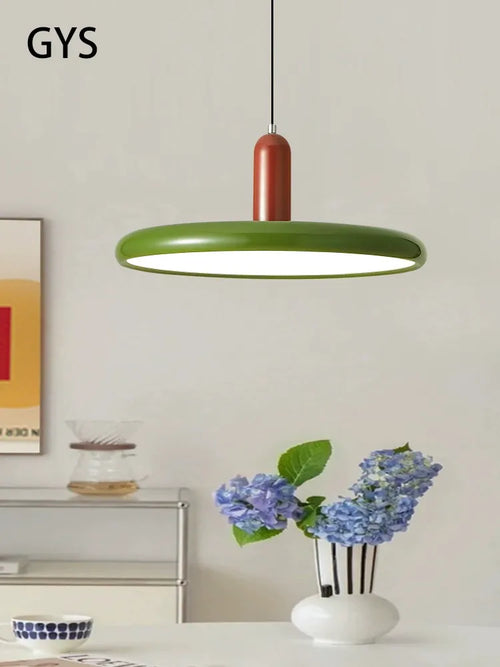 Lustre rétro style ovni vert clair