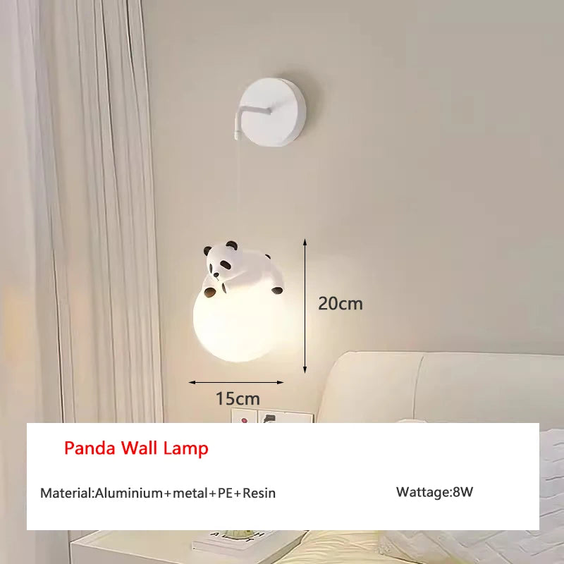 lustre suspendu en résine panda pour chambre d'enfants - vue 7 sur 7