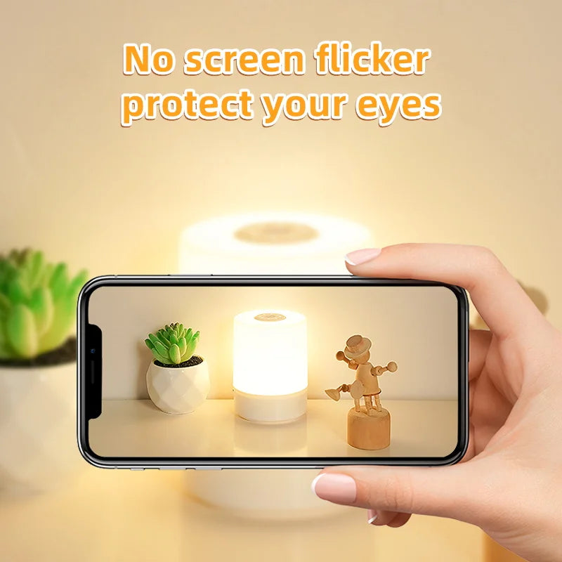 lampe de table usb rechargeable avec veilleuse trois couleurs - vue 5 sur 7