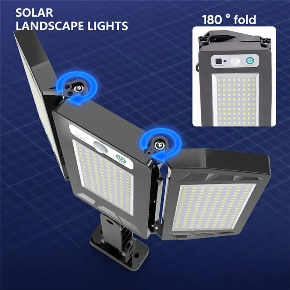 lampadaire solaire 384 led étanche avec capteur et télécommande - vue 4 sur 7
