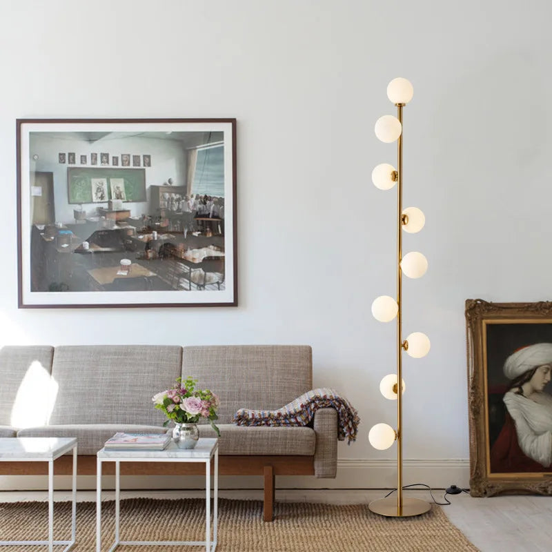 lampadaire boule en verre nordique pour décoration intérieure