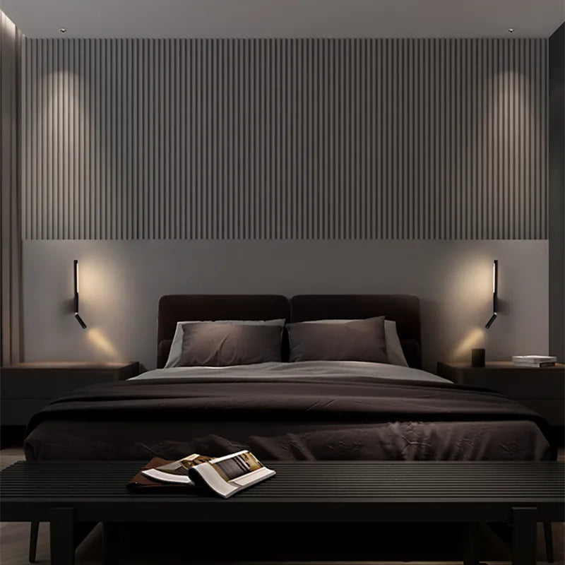 Applique murale réglable à rotation de 330 degrés lampe de lecture avec interrupteur minimaliste chambre d'hôtel nordique chambre principale