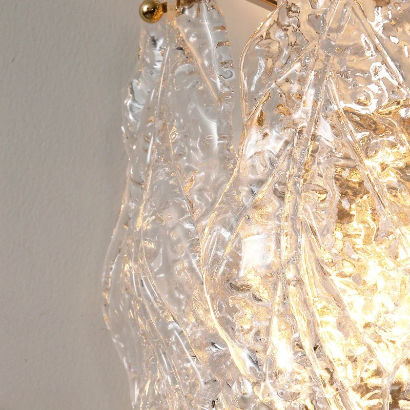 applique murale moderne luxe en verre design doré à led - vue 6 sur 7