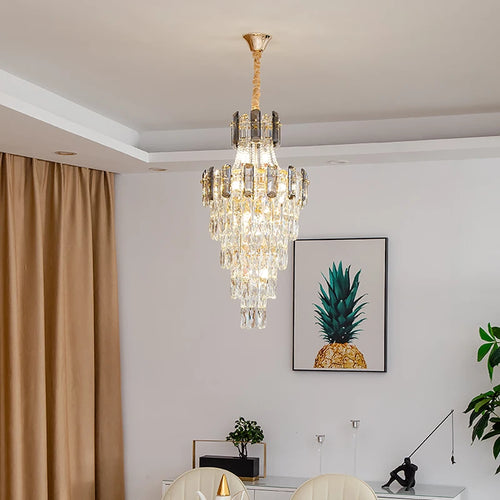 lustre en cristal design contemporain pour intérieur élégant - vue 5 sur 11