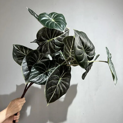 lot de 2 plantes vertes artificielles décoratives en plastique - vue 6 sur 8