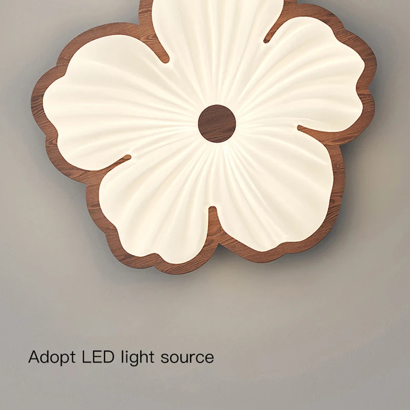 plafonnier moderne à fleurs en bois pour décoration intérieure - vue 5 sur 13