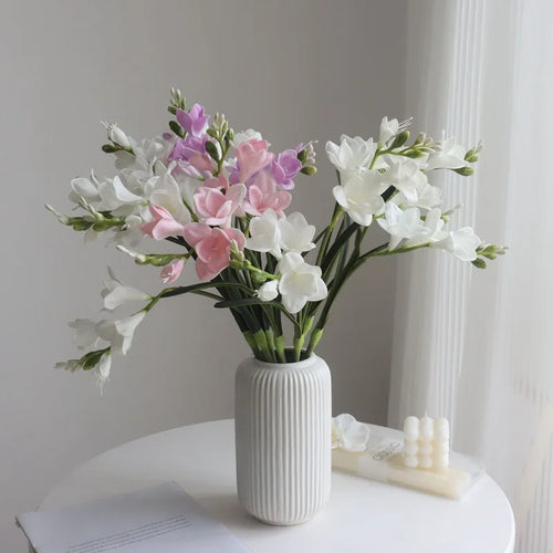 fleurs artificielles orchidées bouquet de mariage décoration élégante - vue 2 sur 9