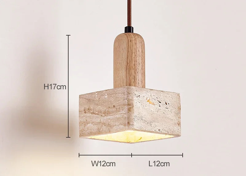 suspension en bois massif pour décoration intérieure créative rétro - vue 7 sur 7