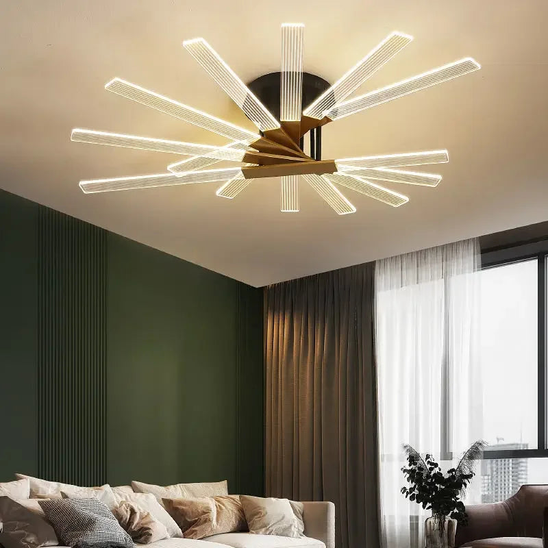 lustre acrylique dimmable moderne pour décoration intérieure élégante - vue 2 sur 12