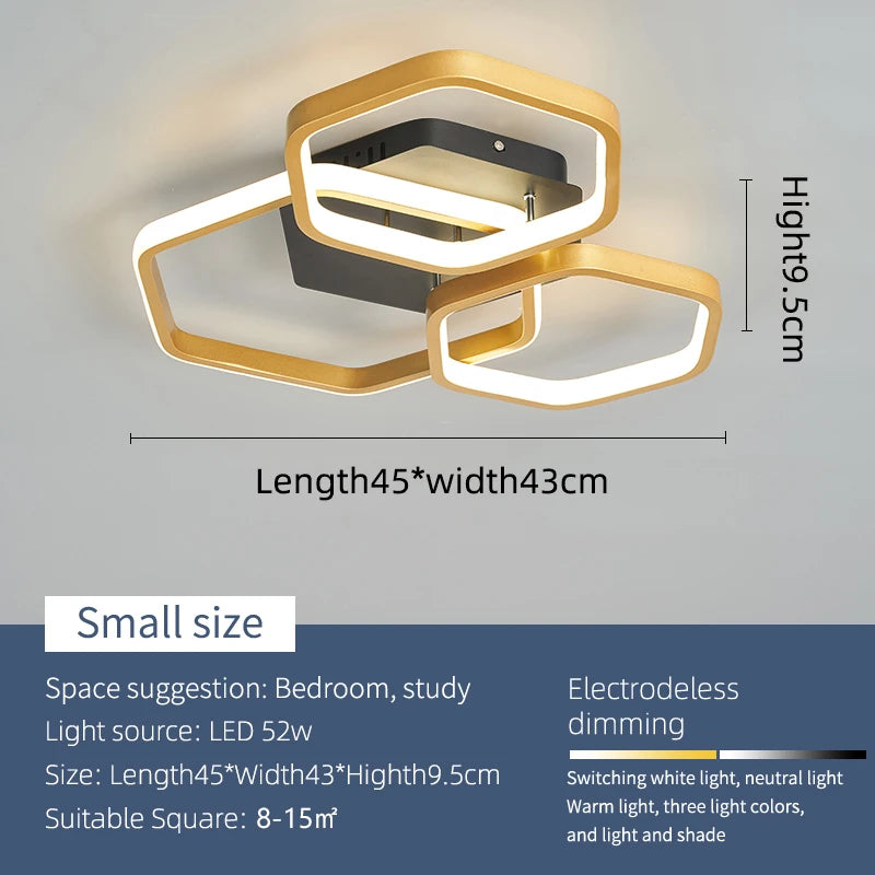 Modern Led Chandelier For Living Rooms, Bedrooms, Children's Rooms, Home Chandeliers, Working Together With Smart Home - vue 8 sur 9