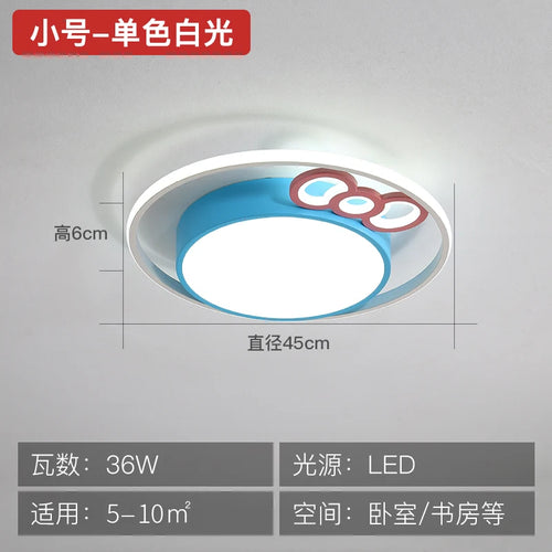 plafonnier led rond pour enfants protection des yeux éclairage doux - vue 15 sur 15