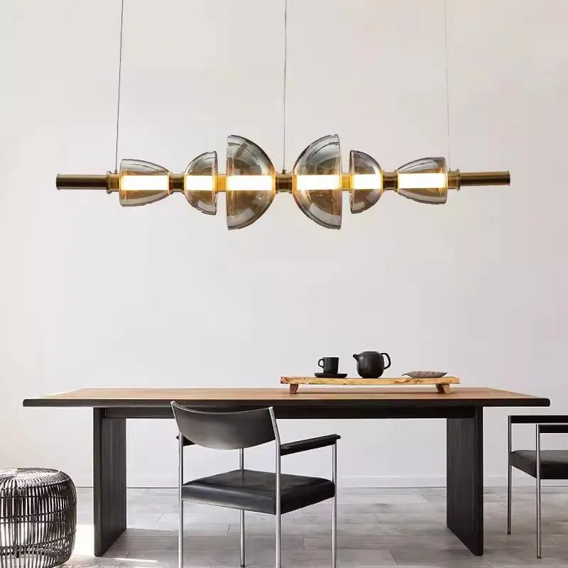lustre moderne en verre design minimaliste pour restaurant et café - vue 3 sur 11